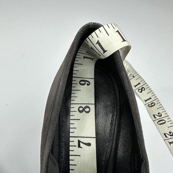 Prada‎ Linea Rossa Women's Dark Gray Mary Jane Suede Wedge Heels EU 37.5 /US 7 - Picture 15 of 17